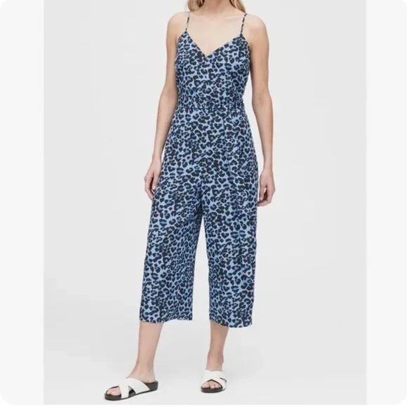 Banana Republic Pants Jumpsuits Banana Republic Blue Leopard